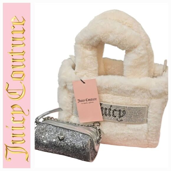 Juicy Couture Angel Mini Tote & Barrel Coin Purse Set - Picture 1 of 10